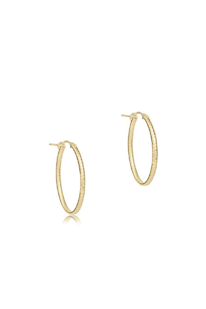 Oval Gold 2" Hoop Textured
