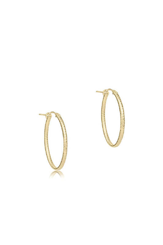 Oval Gold 2" Hoop Textured