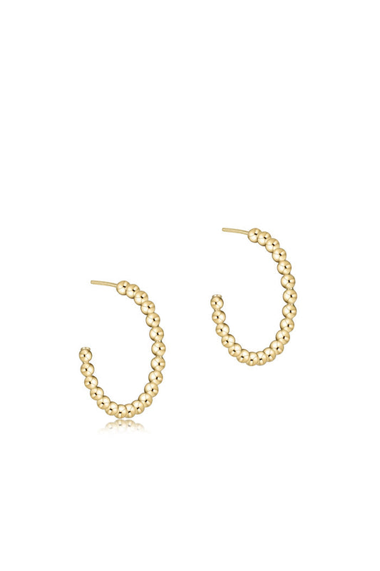 BEADED CLASSIC 1.25" POST HOOP 4MM
