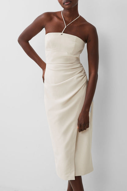 Echo Crepe Halter Dress