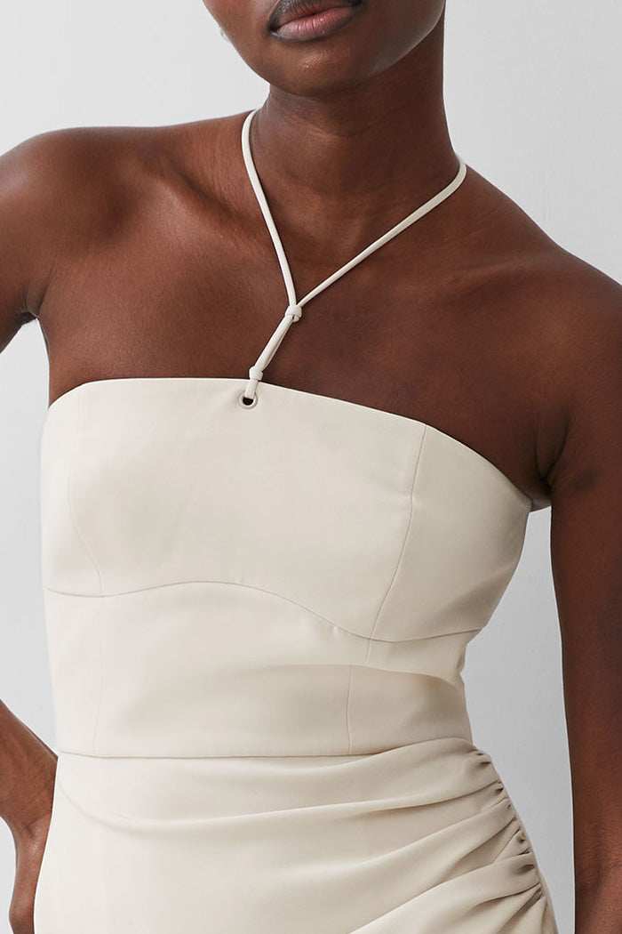 Echo Crepe Halter Dress