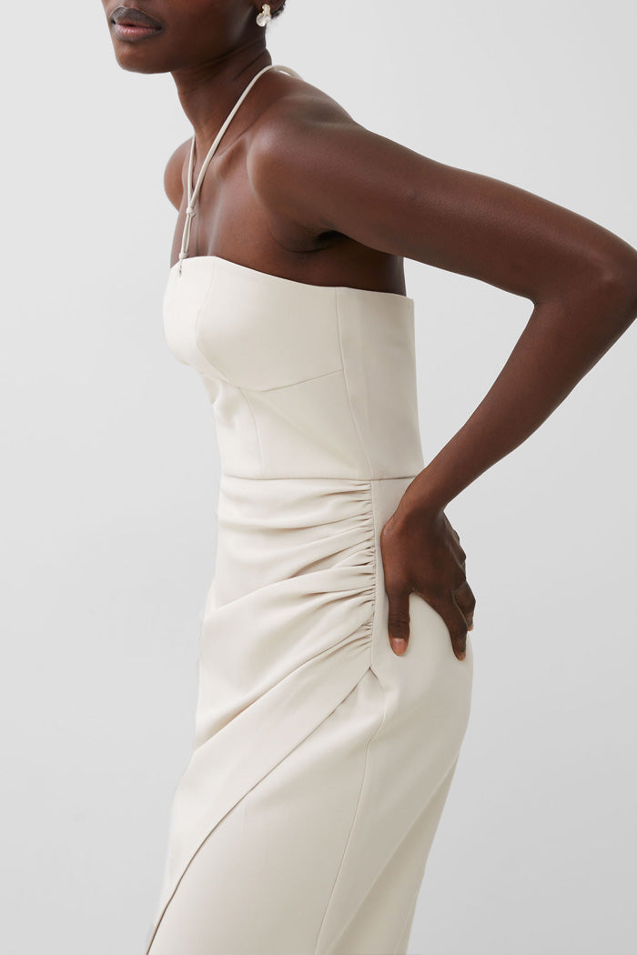 Echo Crepe Halter Dress