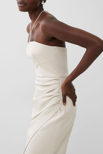 Echo Crepe Halter Dress