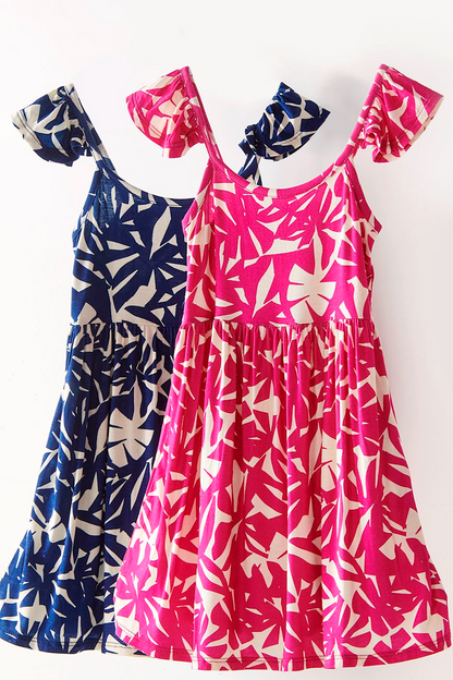 Sandcastle Sundress - blue & pink