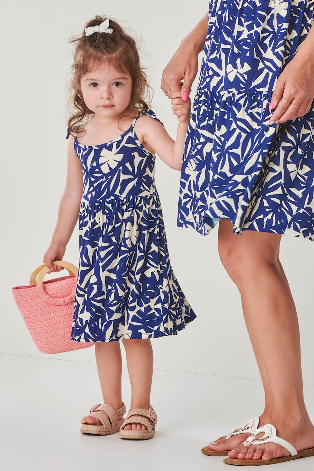 Sandcastle Sundress - blue & pink