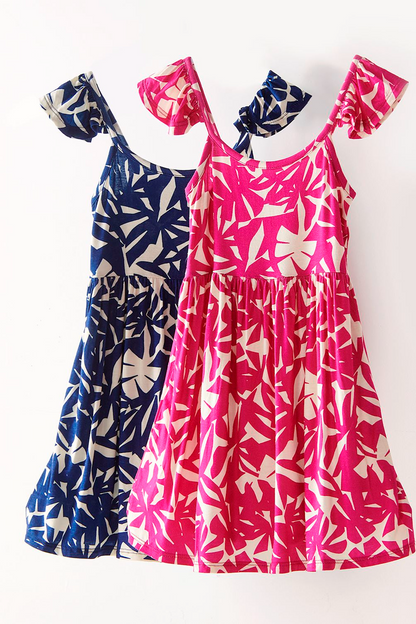 Sandcastle Sundress - blue & pink