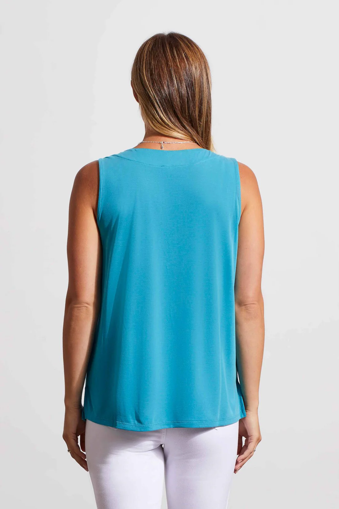 PLEATED SLEEVELESS MODAL TOP
