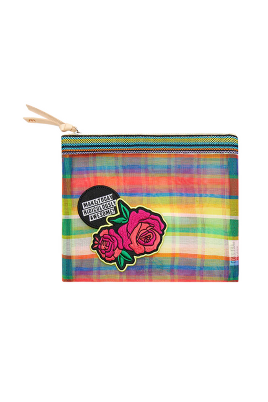 Mesh Slim Zip Pouch, Marcela