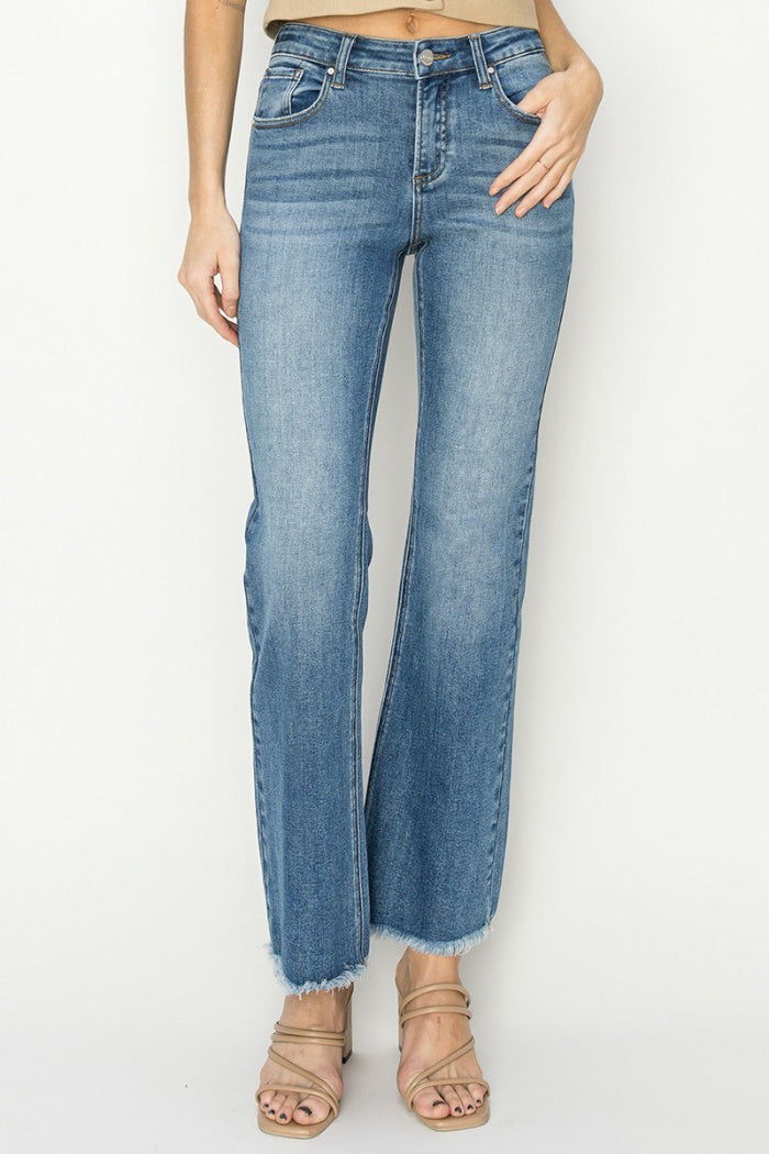 Mid Rise Bootcut Fray
