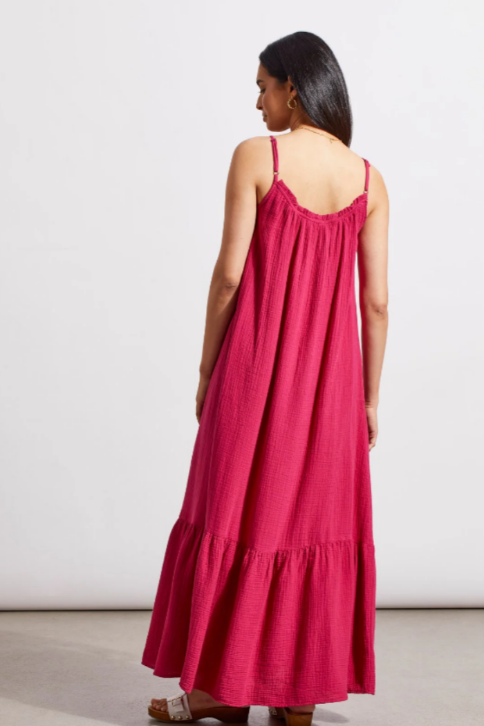 Cotton Bubble Gauze Maxi Dress