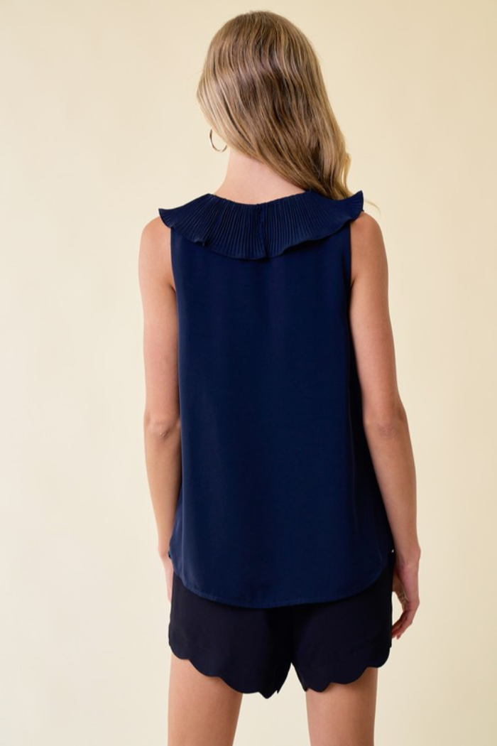 Ruffle Sleeveless Top