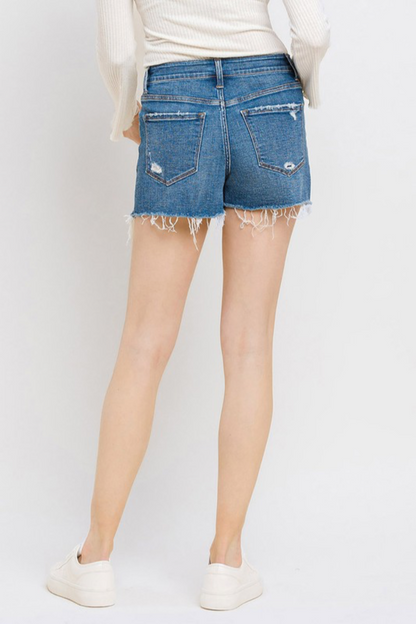 High Rise Denim Shorts