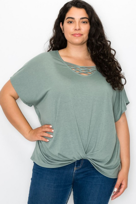 Criss Cross Short Sleeve Top