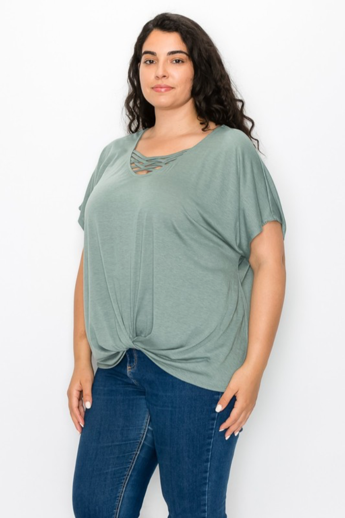 Criss Cross Short Sleeve Top