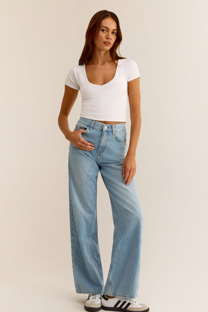 Kallen Rib Top- White