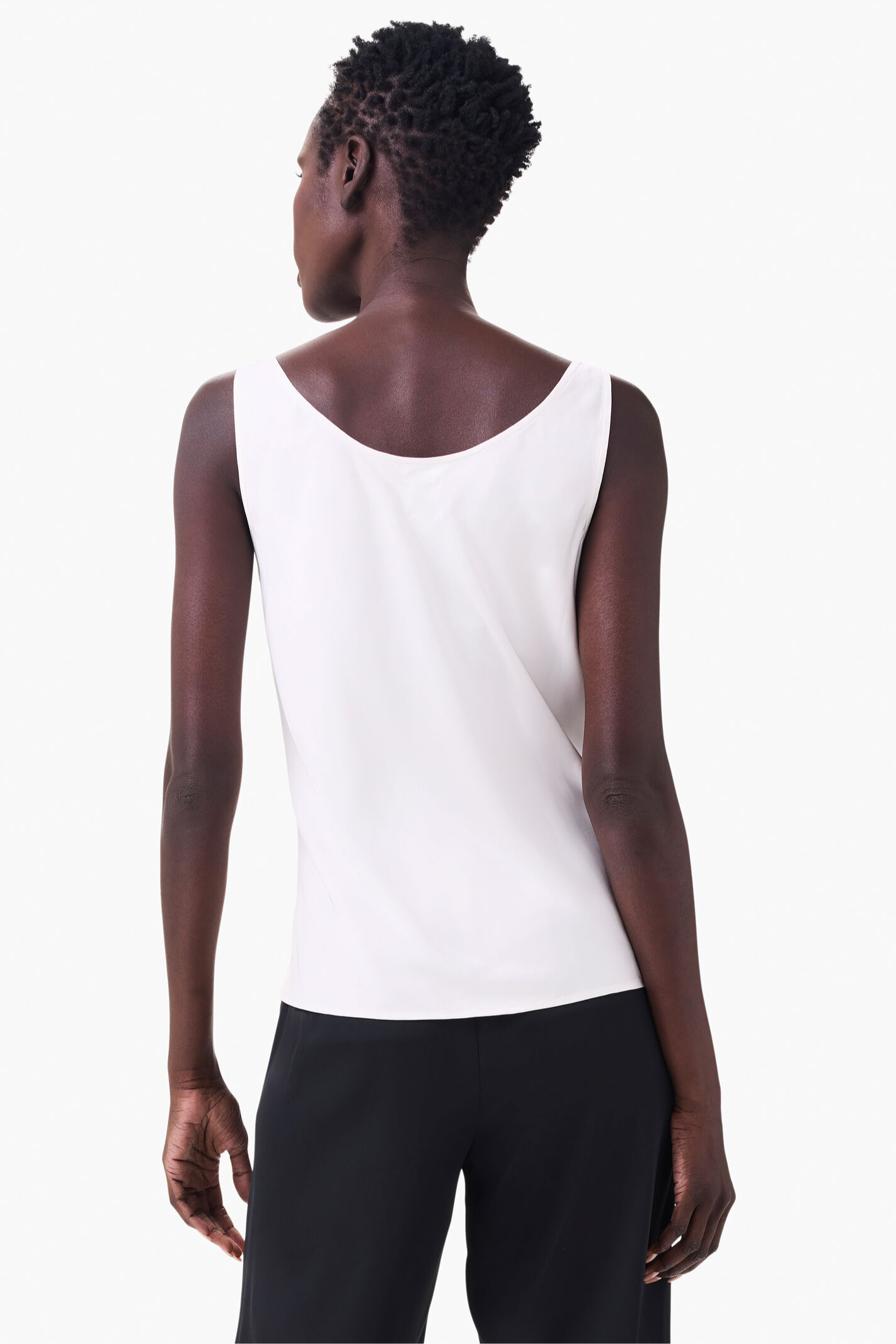 Crepe Drape Tank- Classic Cream