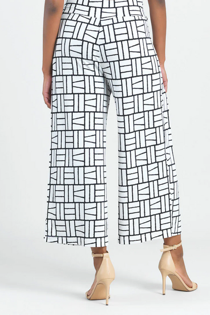 Geo Print Soft Knit Gaucho Pant