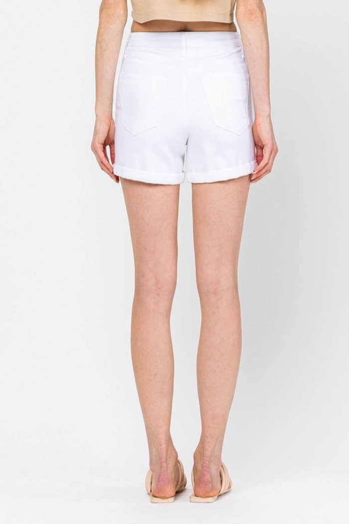 High Rise Cuffed Shorts