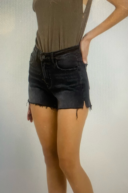 High Rise Side Slit Shorts
