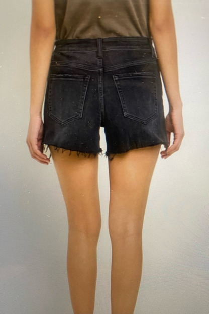 High Rise Side Slit Shorts