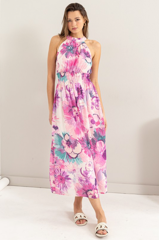 Chiffon Halter Dress