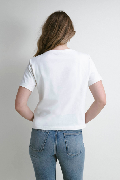 Lively Shoulder Top - White