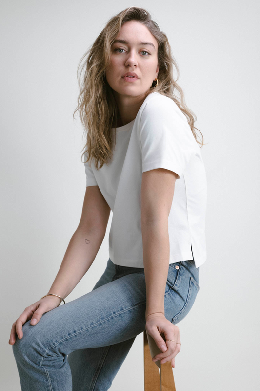 Lively Shoulder Top - White