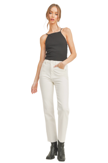 Cut Off Cropped Straight Leg