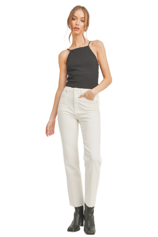 Cut Off Cropped Straight Leg
