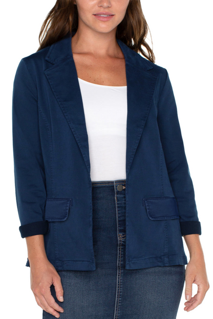 Fitted Blazer- Indigo Dusk