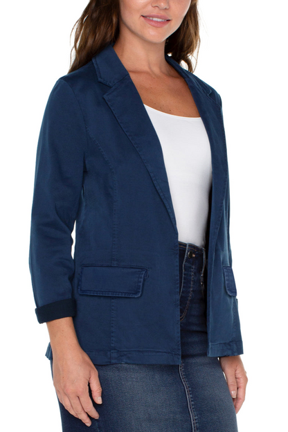 Fitted Blazer- Indigo Dusk