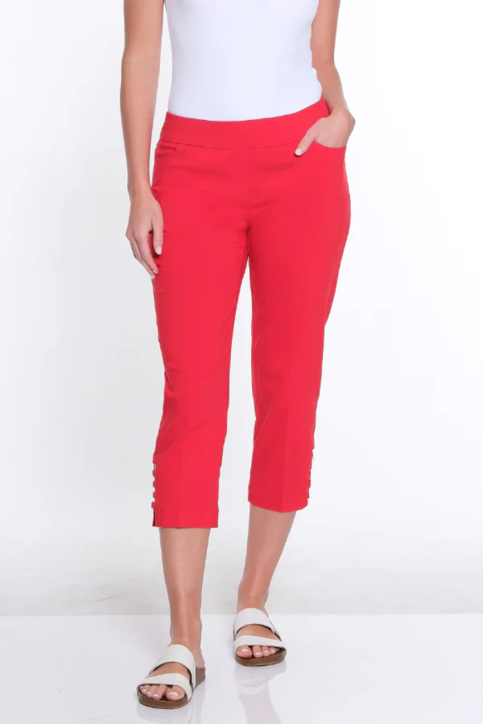 Red Ladder Strap Hem Crop
