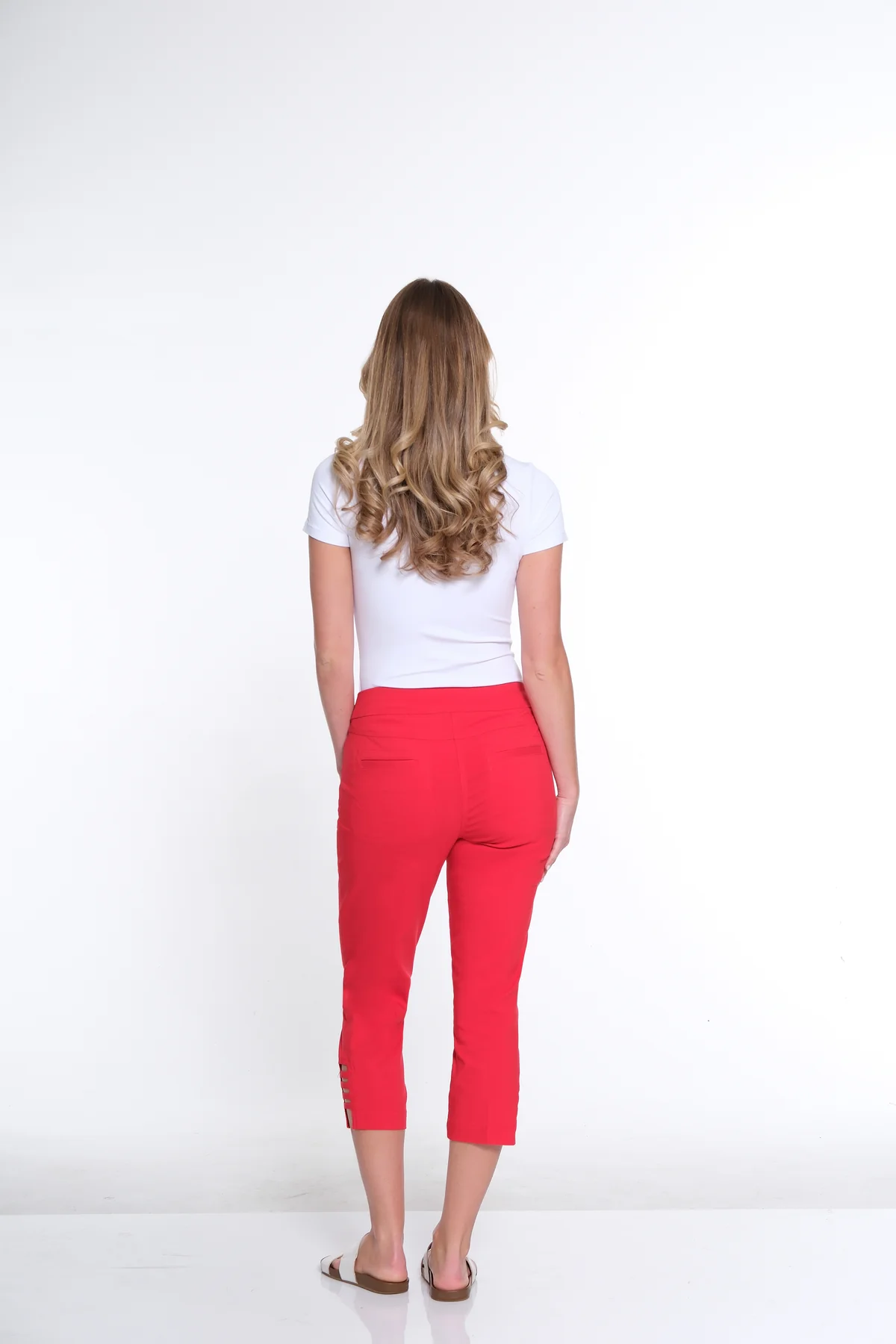 Red Ladder Strap Hem Crop