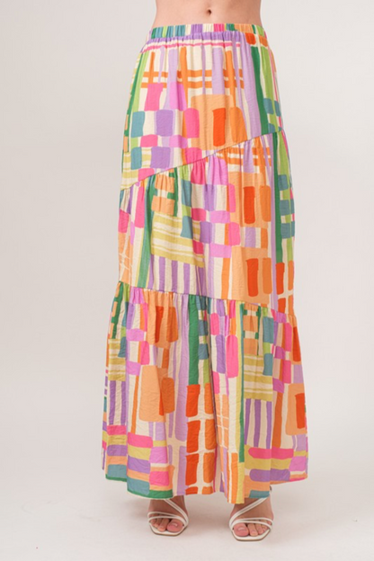 Geo Tiered Skirt