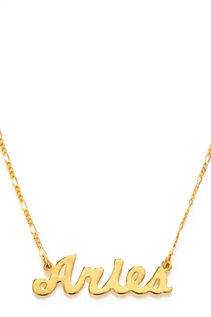 Zodiac Script Necklace