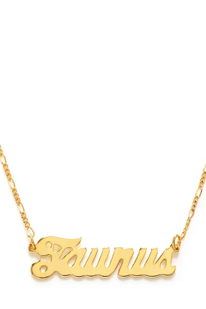 Zodiac Script Necklace