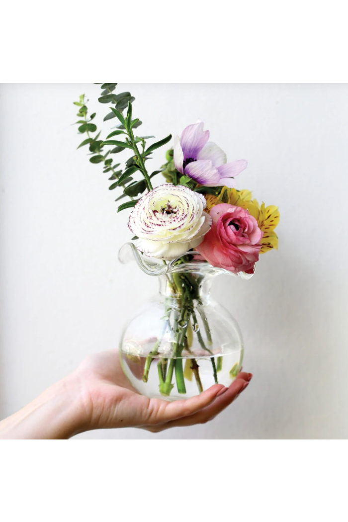 HIBISCUS GLASS  BUD VASE