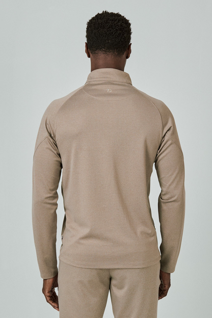 A Game Quarter Zip Pull Over - Khaki