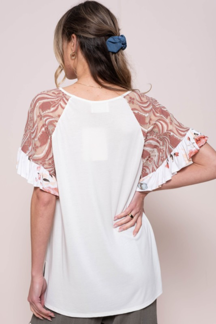 Ruffle Sleeve Top