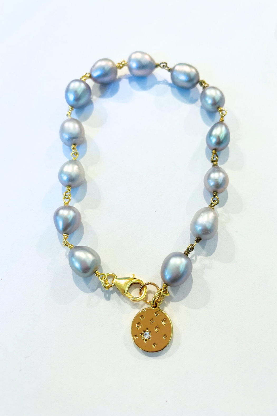 Infinity Silver Pearl Bracelet