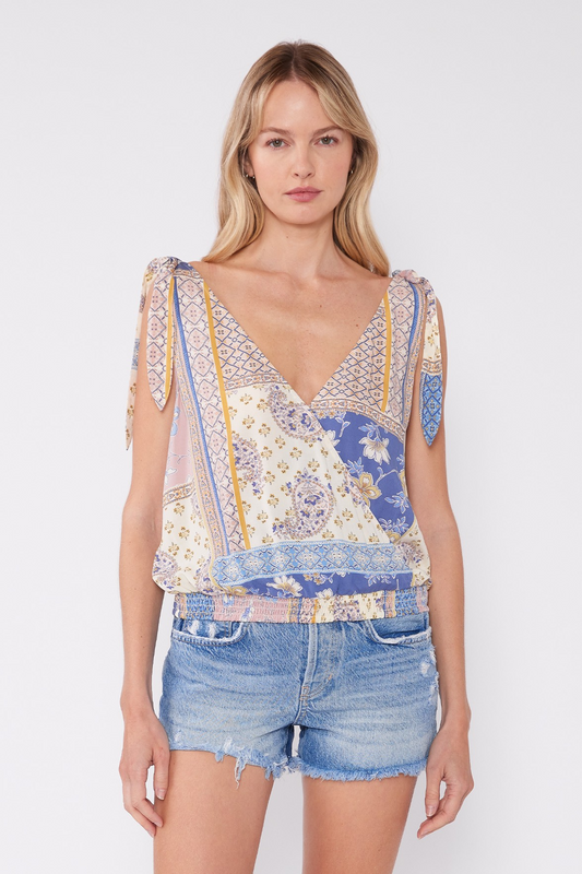 Patch Work Tank Blouse
