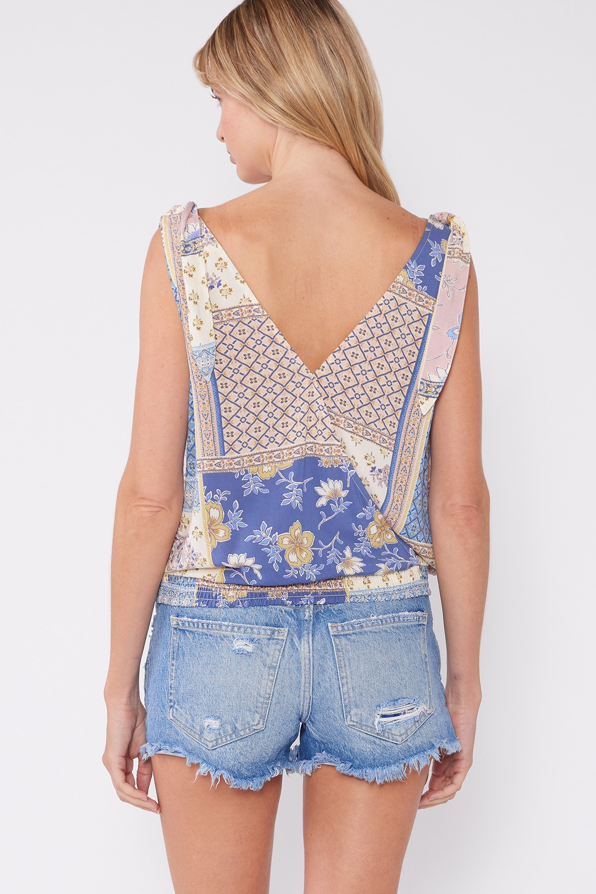 Patch Work Tank Blouse