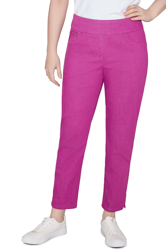 Pull on ankle denim pant
