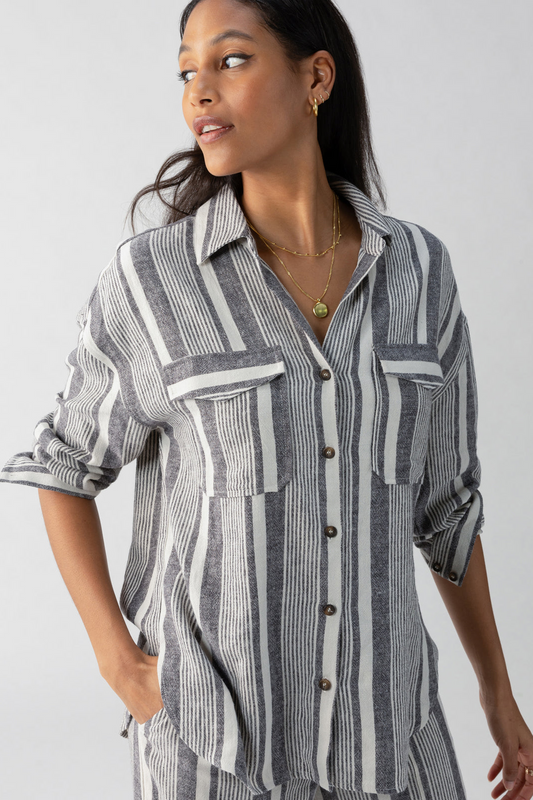 Pocket Shirt Variegated Stripe