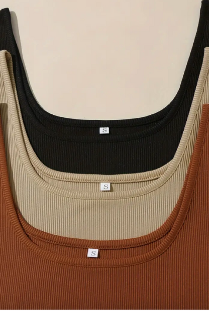 Square Neck Robbed Bodysuit