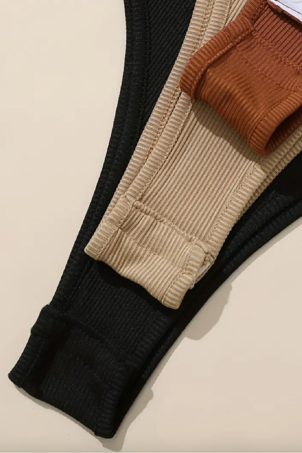 Square Neck Robbed Bodysuit