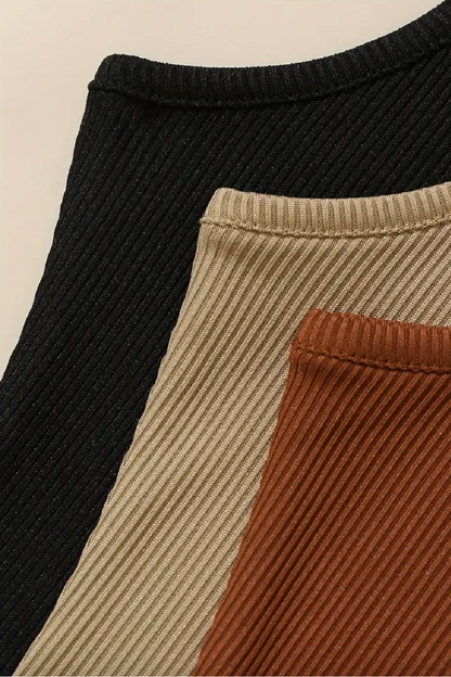 Square Neck Robbed Bodysuit