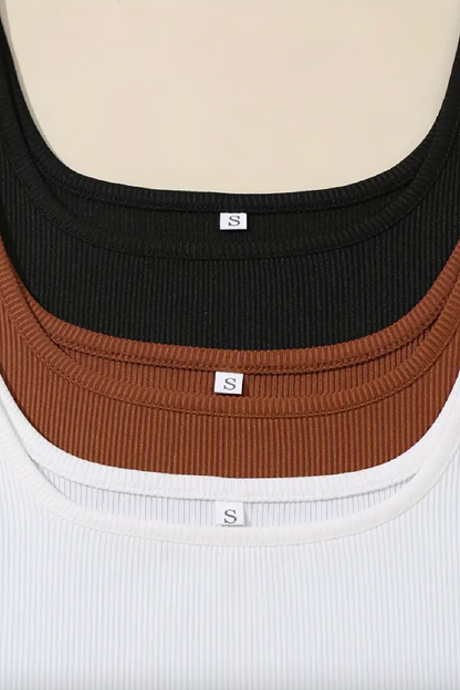 Square Neck Robbed Bodysuit