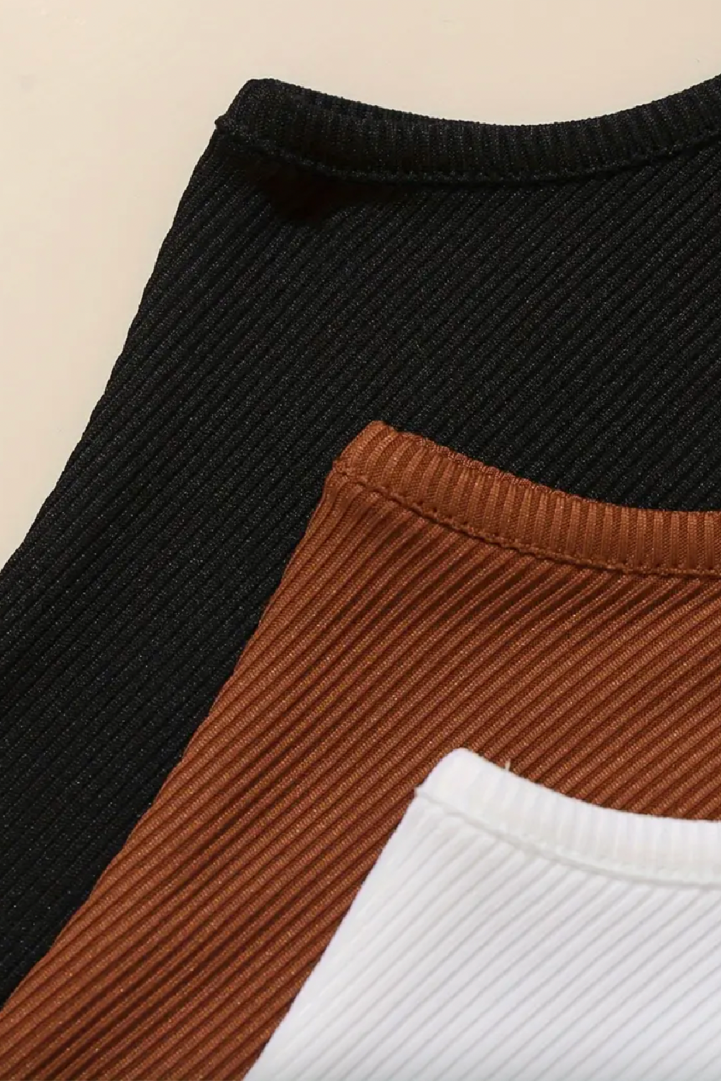 Square Neck Robbed Bodysuit
