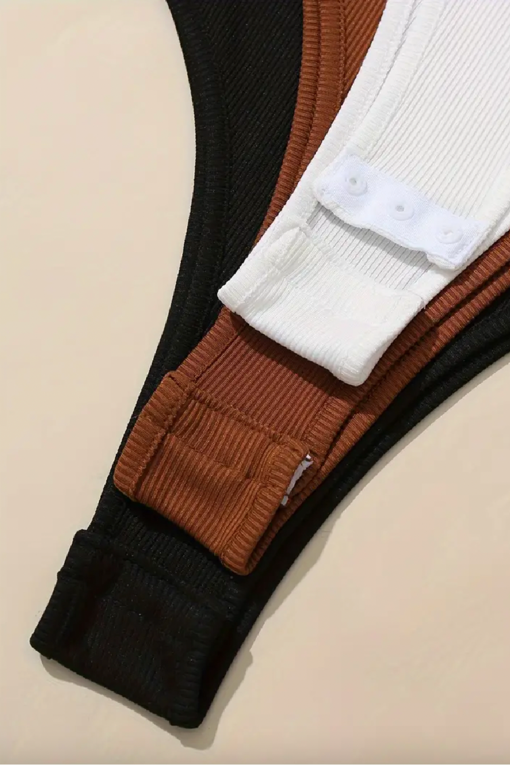 Square Neck Robbed Bodysuit